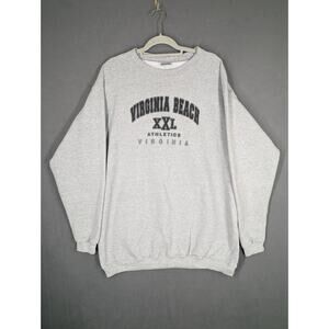 Timeout Virginia Beach Athletics XXL Crewneck Sweatshirt Grey Vintage